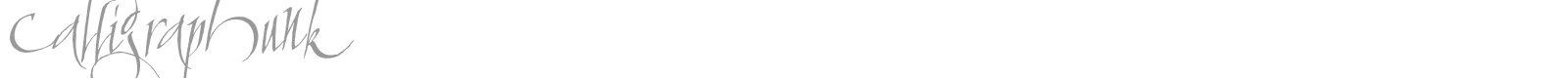 Calligraphunk font preview